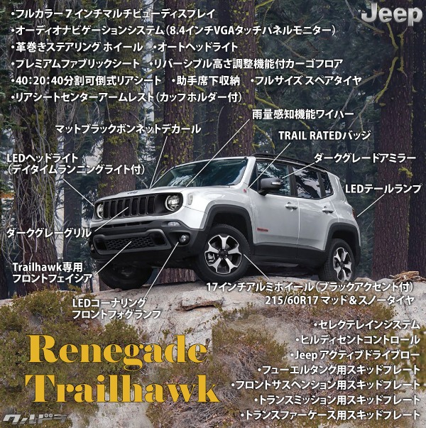 レネゲード リアスカッフプレート BU14 BU24 Jeep純正部品 オプション ダークグレー パーツ お手軽価格で贈りやすい ダークグレー